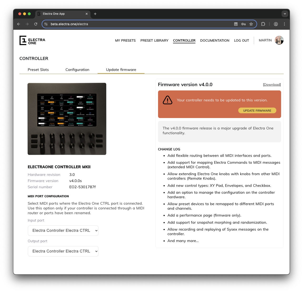 Firmware update