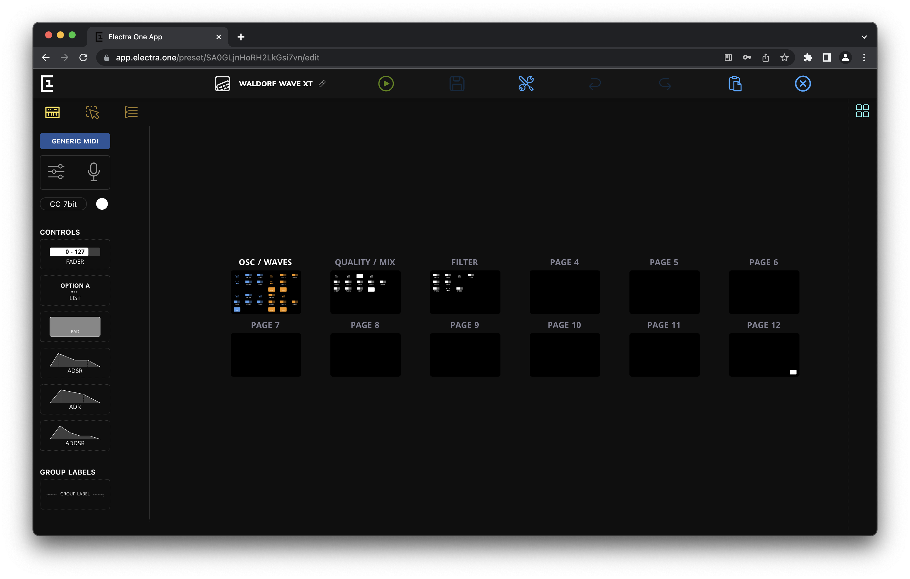 Page overview