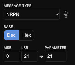 Parameter NRPN