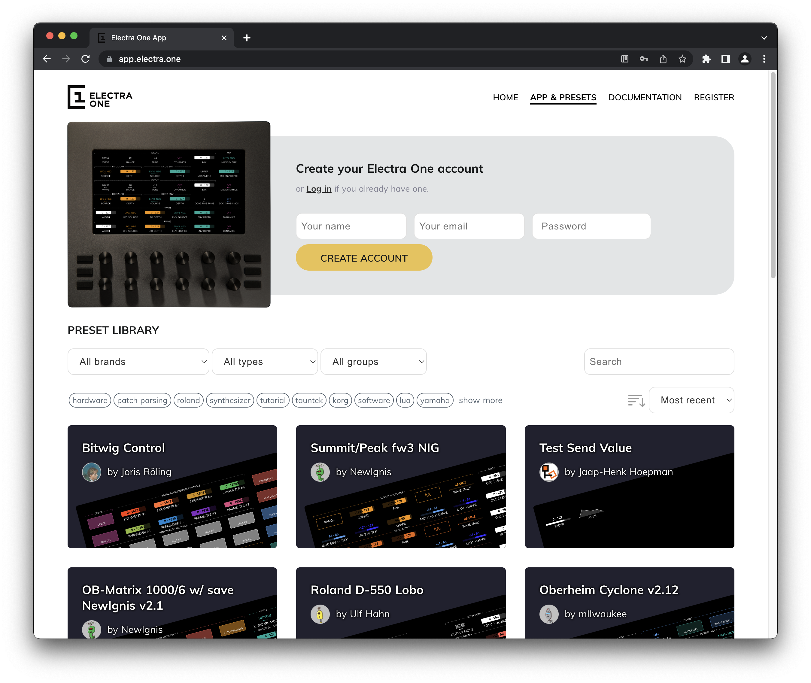 Web home page