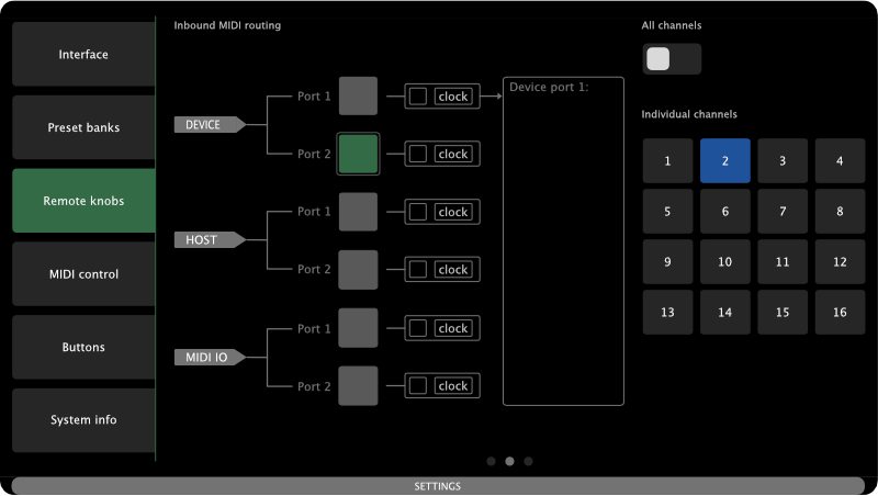 Inbound MIDI routing