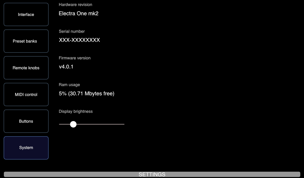 System info