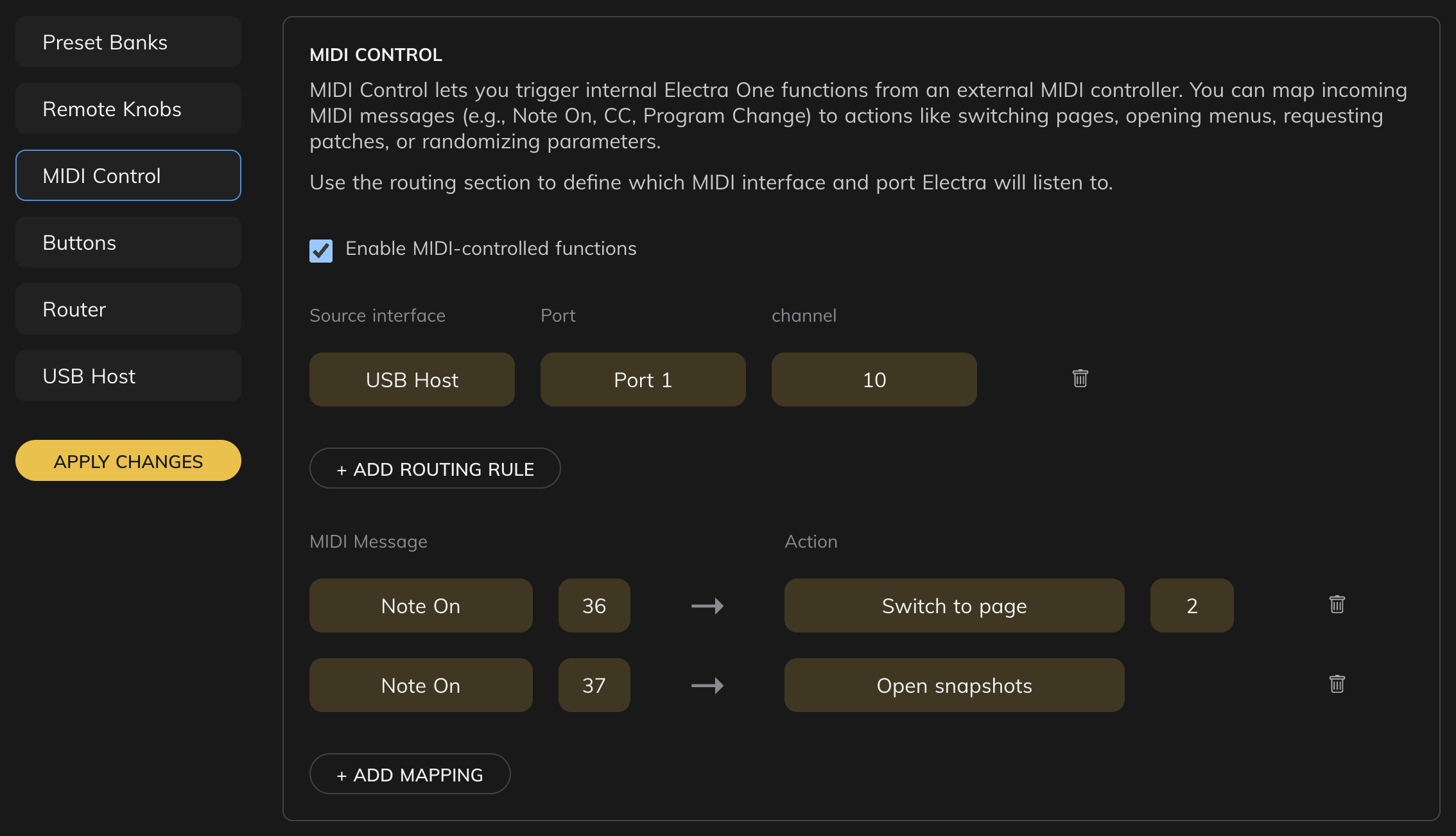 MIDI Control