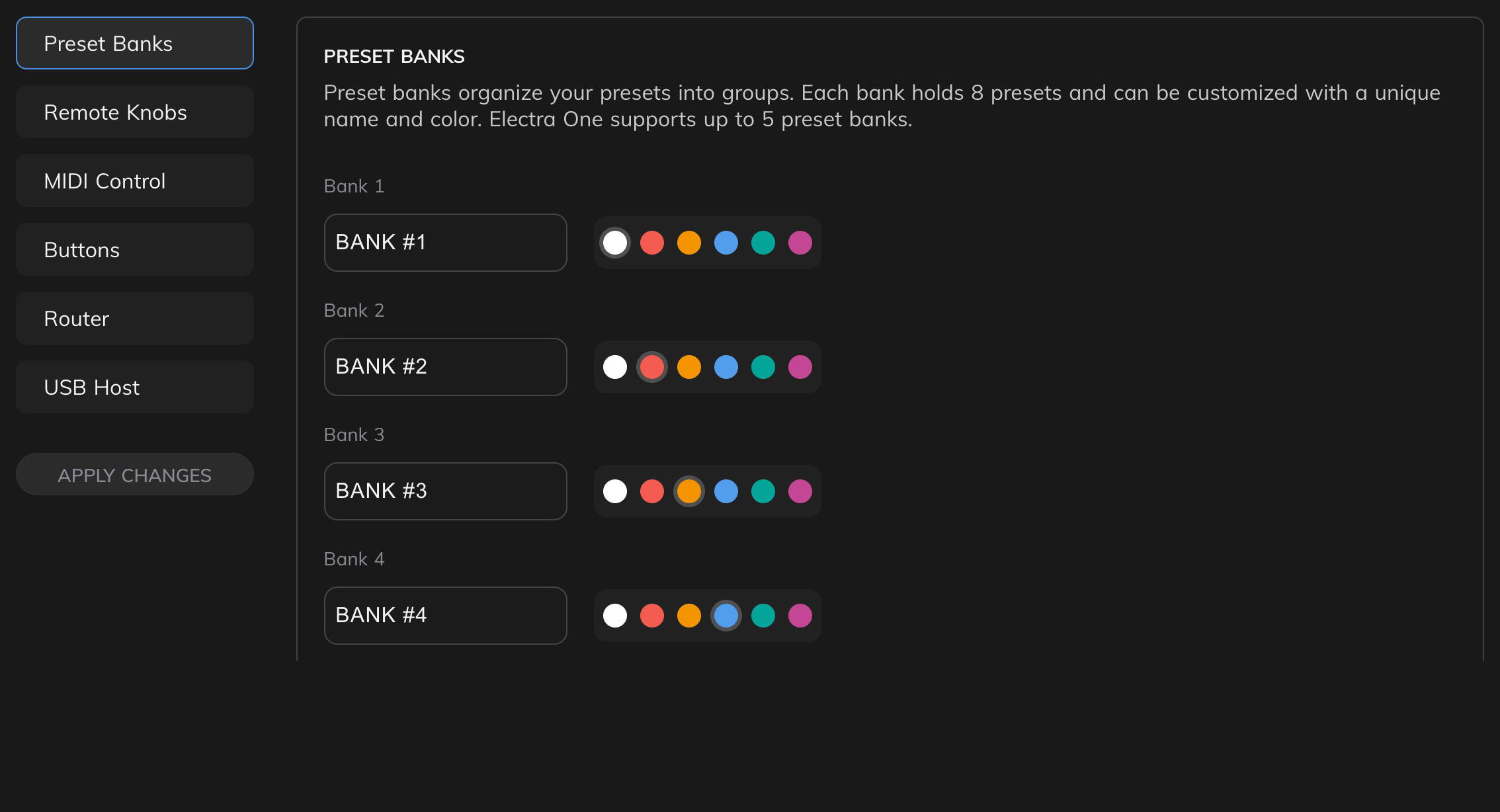 Preset Banks