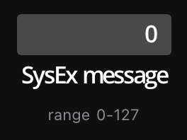 A SysEx value found