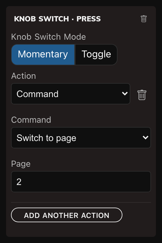 A command action