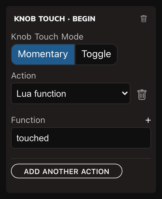 A touch event