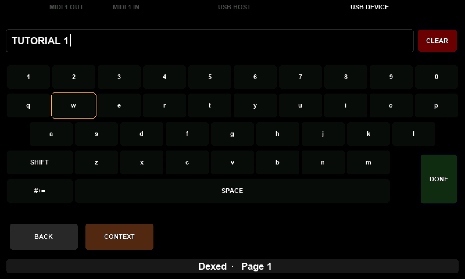 The keyboard