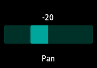 A Pan fader showing -20
