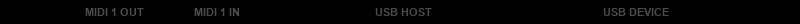 The status bar of Electra One Mini