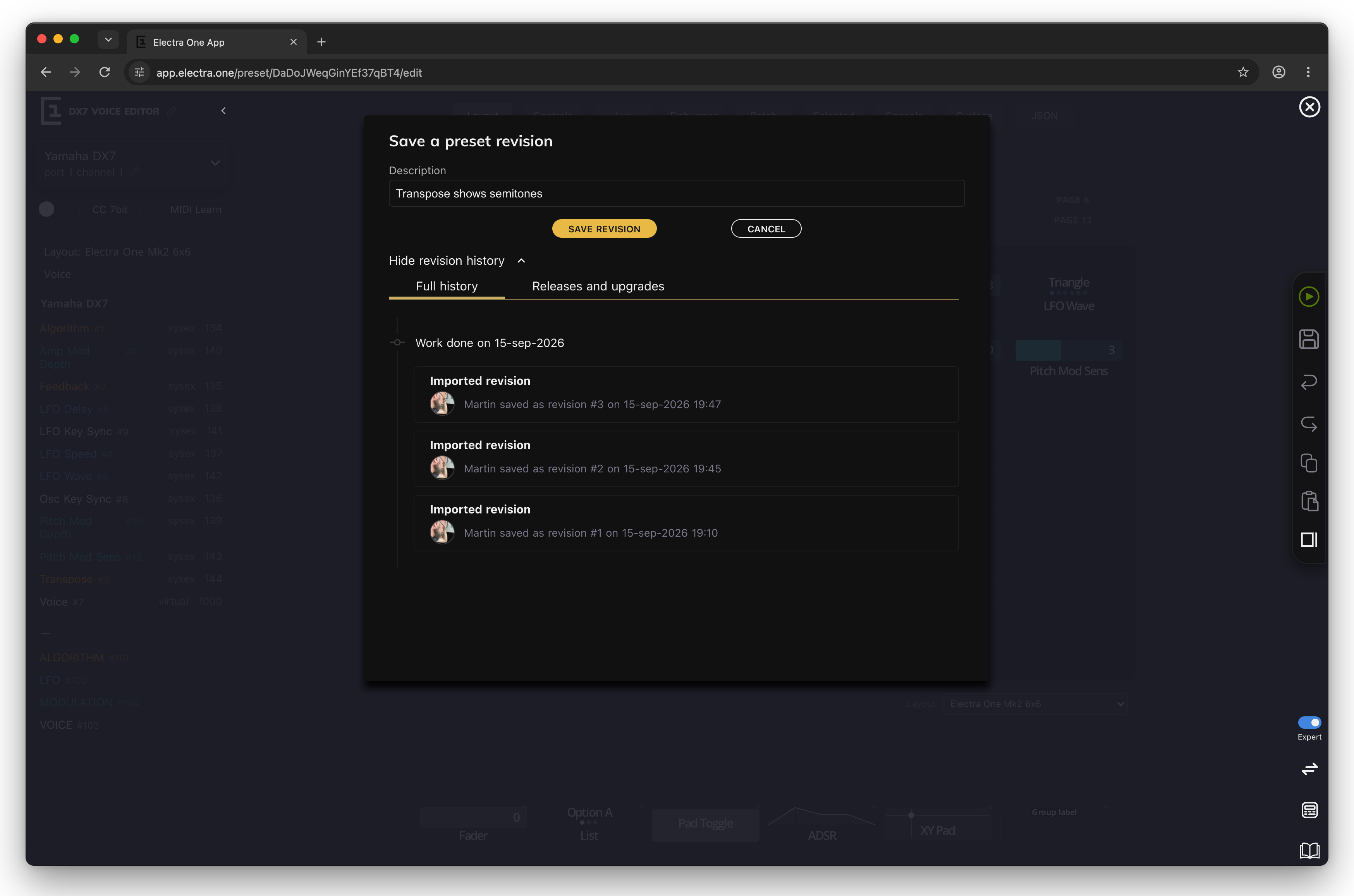 The save dialog