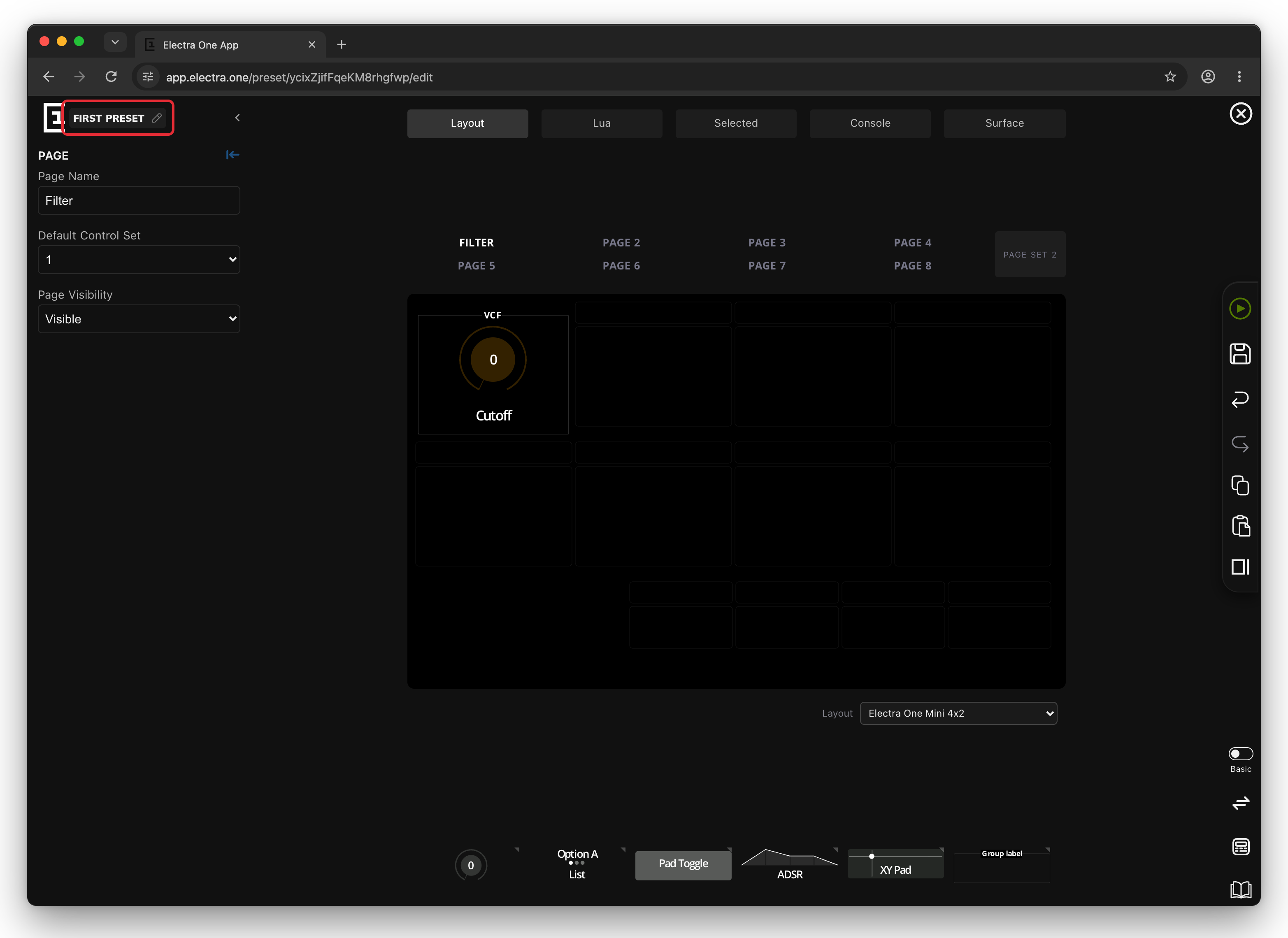Name the preset