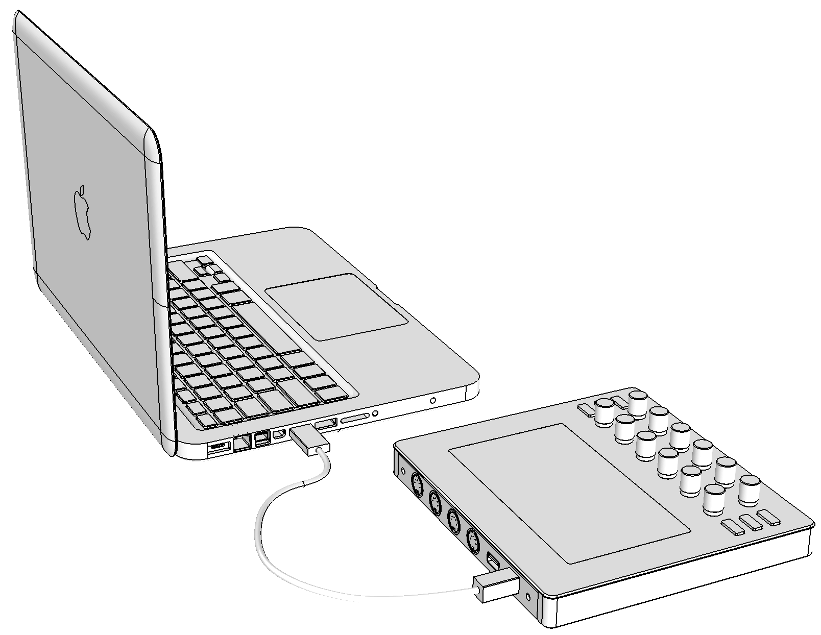 Electra One connected to a computer