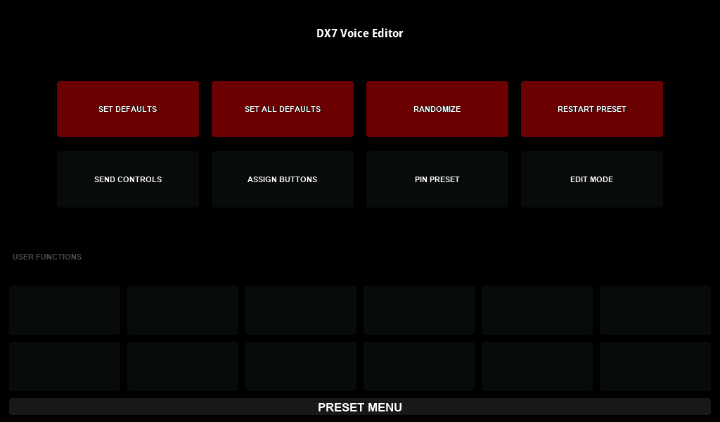 Preset Menu