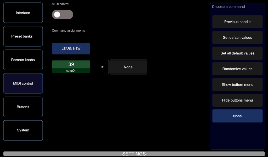Select a command