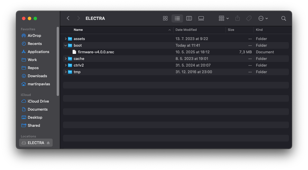 Electra One USB disk
