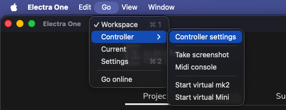 Starting a virtual controller from the editor